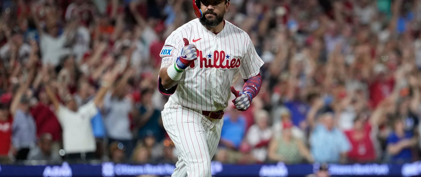 Action du match entre les Astros et les Phillies, au Citizens Bank Park.