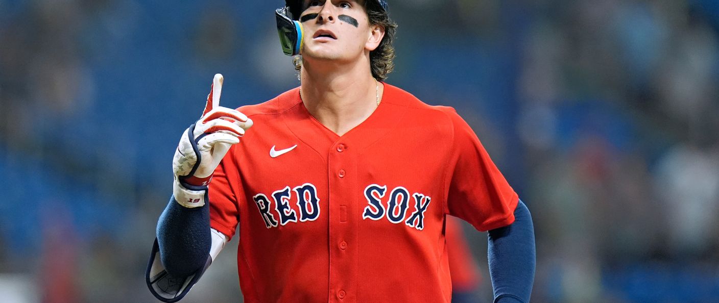 Action du match entre les Red Sox et les Rays, au Tropicana Field.