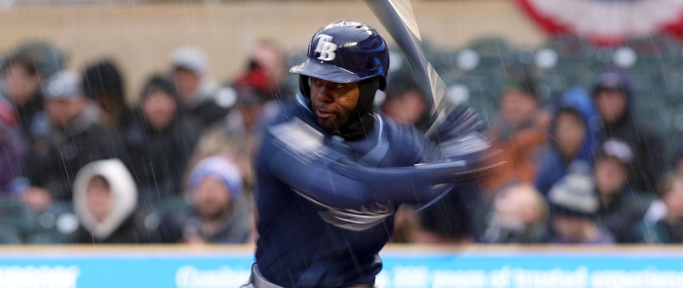 Action du match entre les Rays et les Twins, au Target Field.