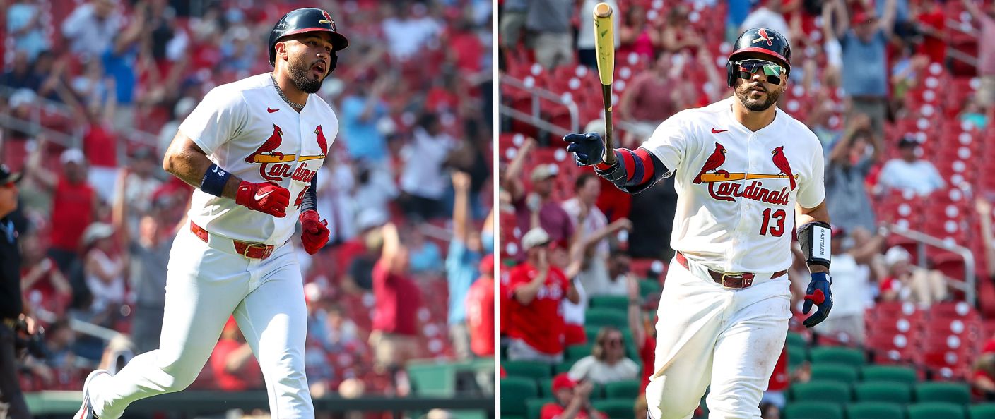 Action du match entre les Nationals et les Cardinals, au Busch Stadium.