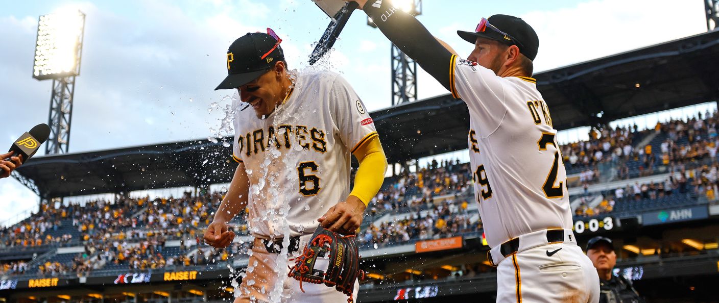 Action du match entre les Orioles et les Pirates, au PNC Park.