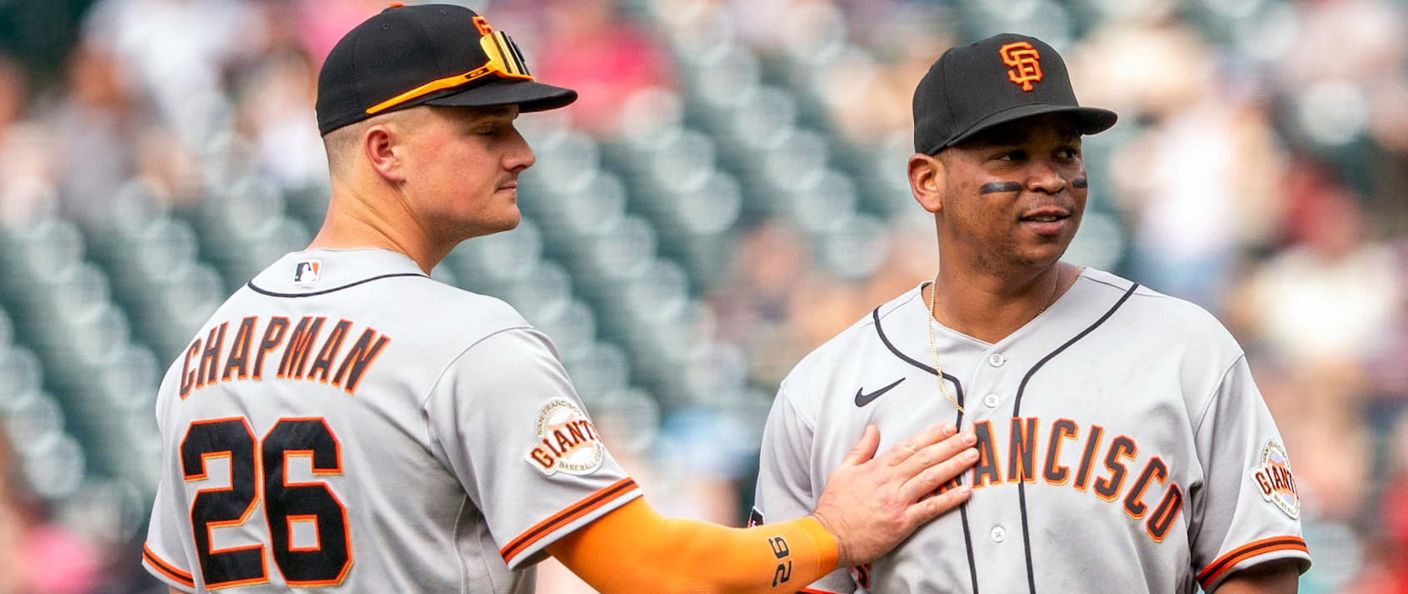 Action du match entre les Athletics et les Giants, au Oracle Park.