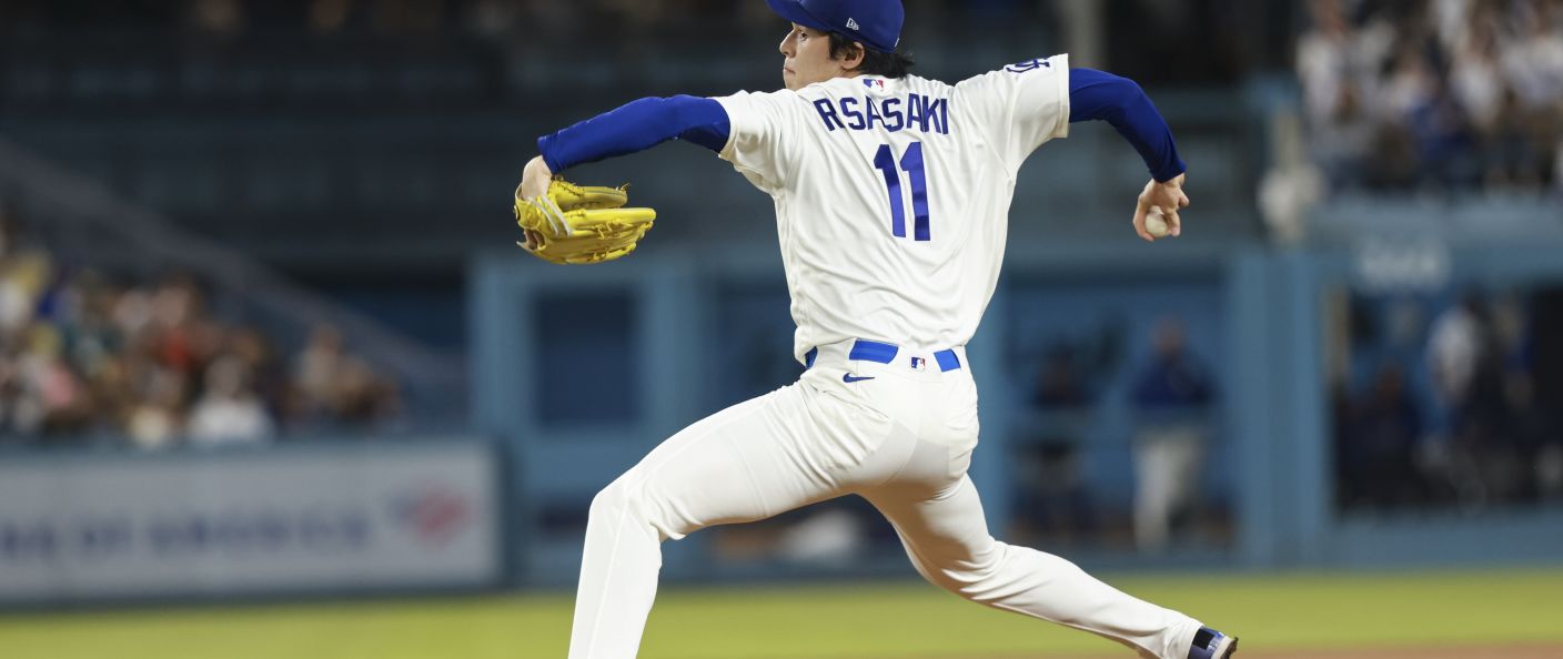 Action du match entre les Padres et les Dodgers, au UNIQLO Field at Dodger Stadium.