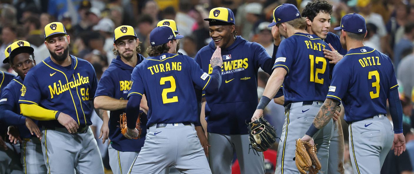 Action du match entre les Brewers et les Padres, au Petco Park.