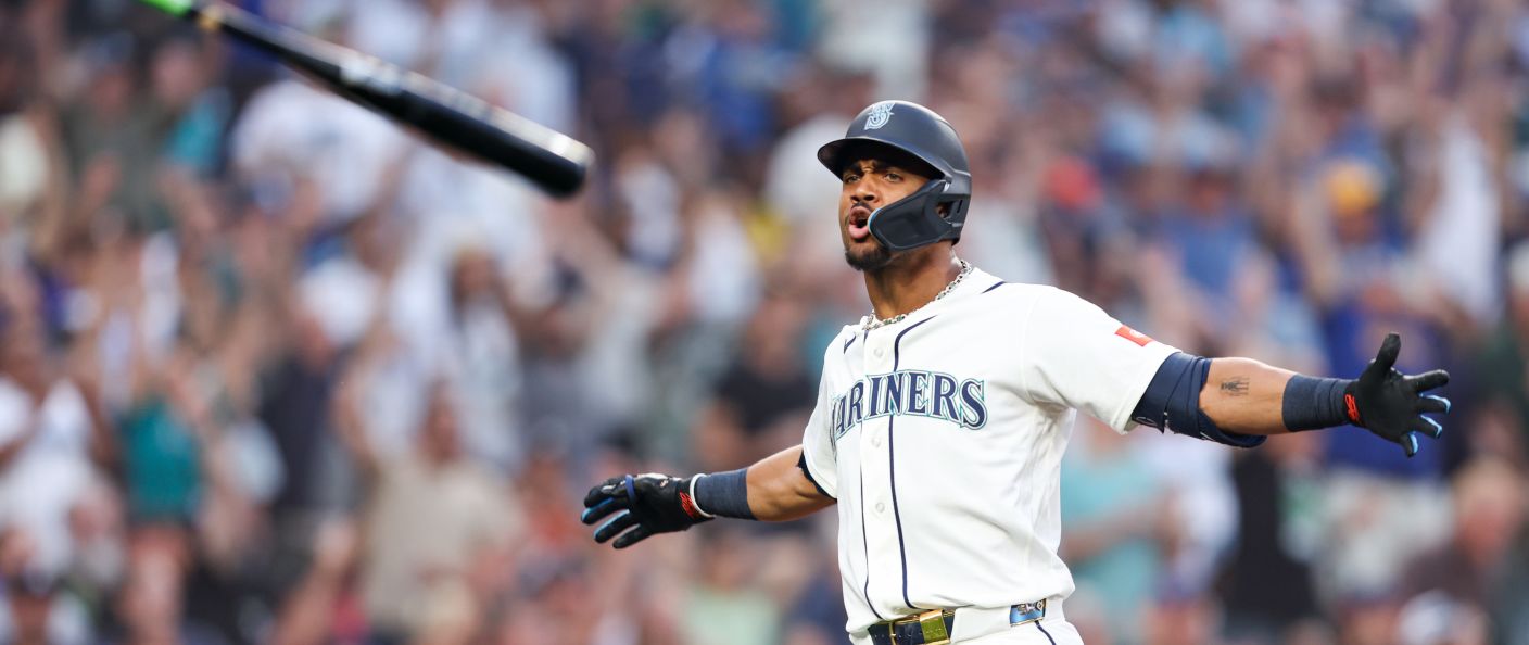 Action du match entre les Tigers et les Mariners, au T-Mobile Park.