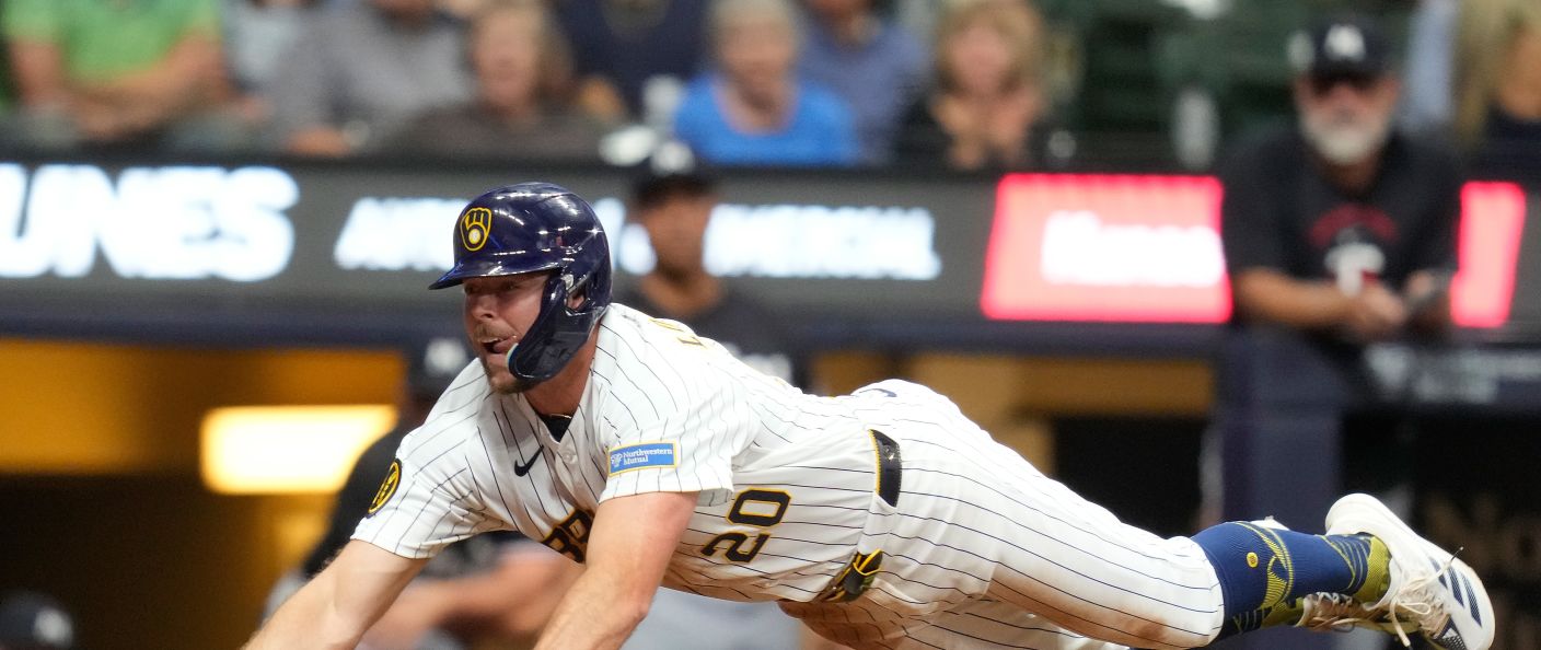 Action du match entre les Twins et les Brewers, à American Family Field.