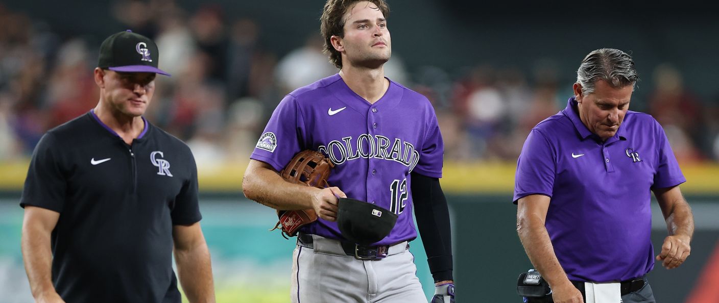 Action du match entre les Rockies et les Diamondbacks, au Chase Field.