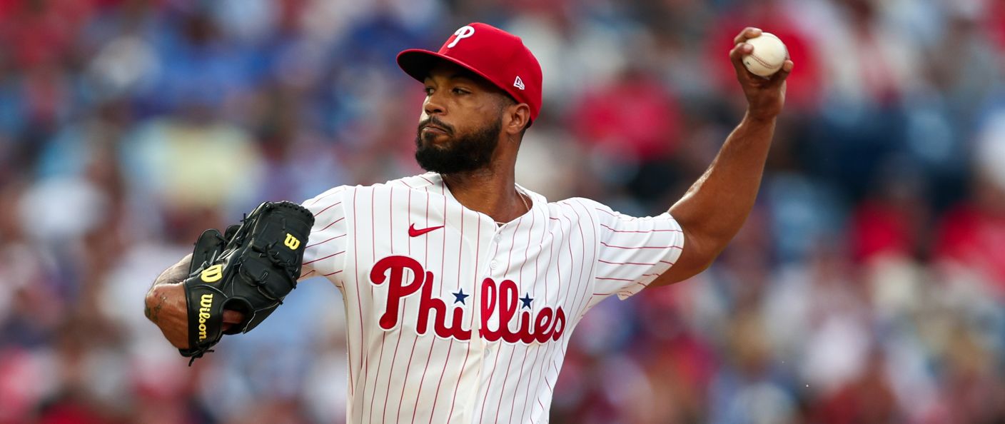 Action du match entre les Marlins et les Phillies, au Citizens Bank Park.