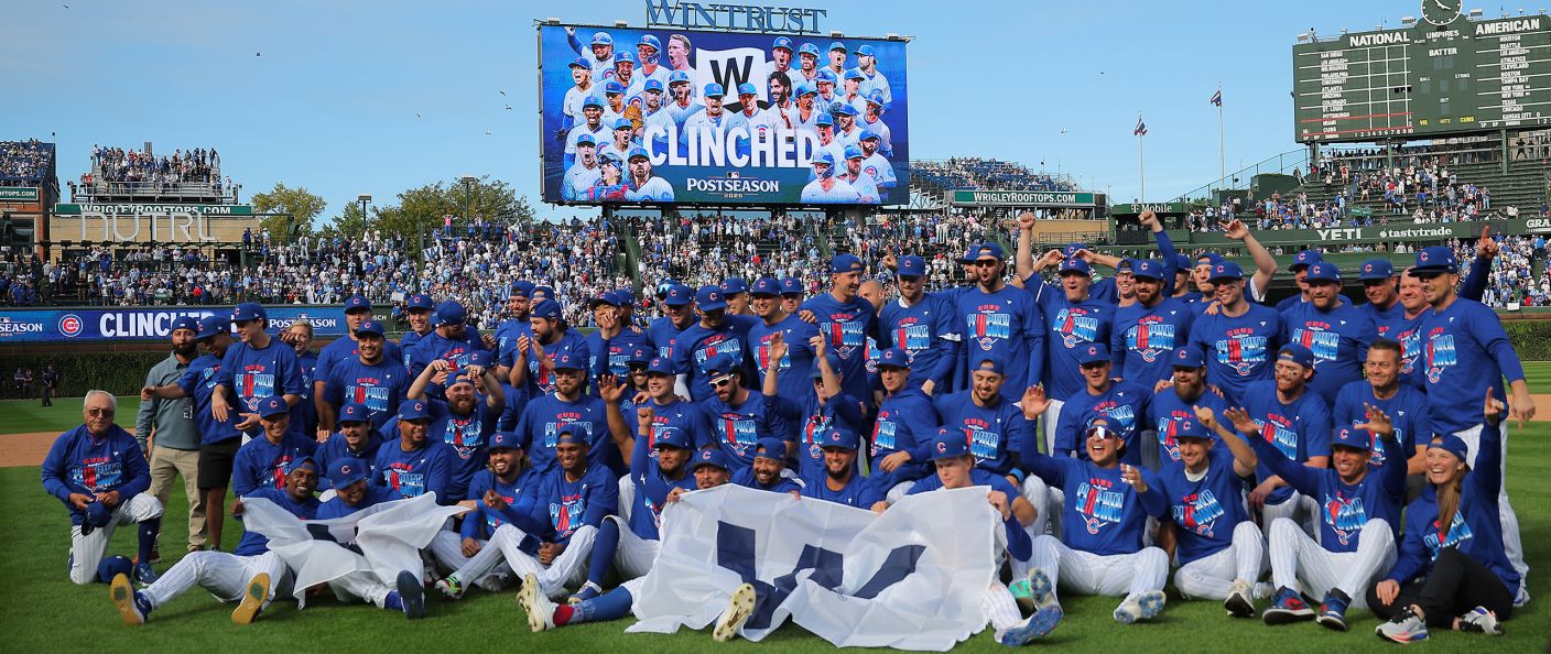 Action du match entre les Marlins et les Cubs, au Wrigley Field.