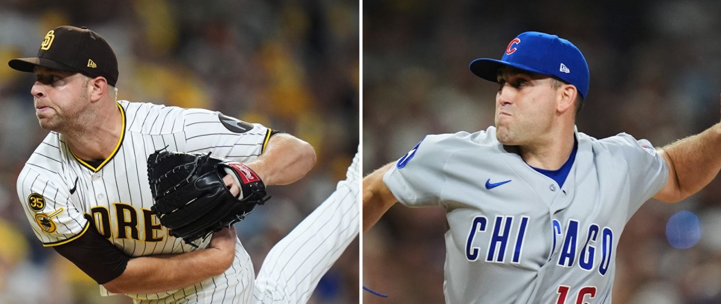 Action du match entre les Cubs et les Padres, au Petco Park.