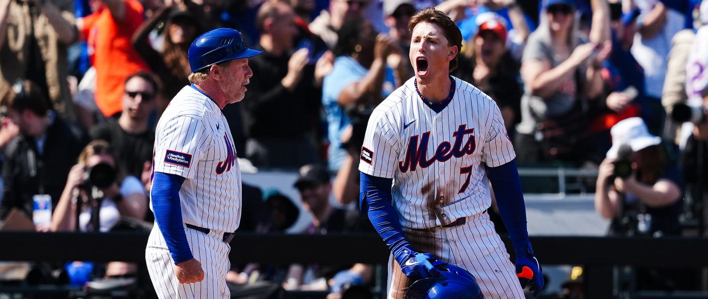 Action du match entre les Pirates et les Mets, au Citi Field.