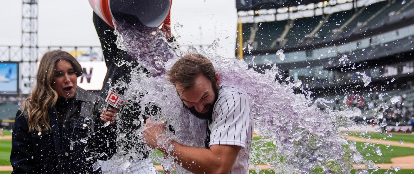 Action du match Sox - Jays au Rate Field.