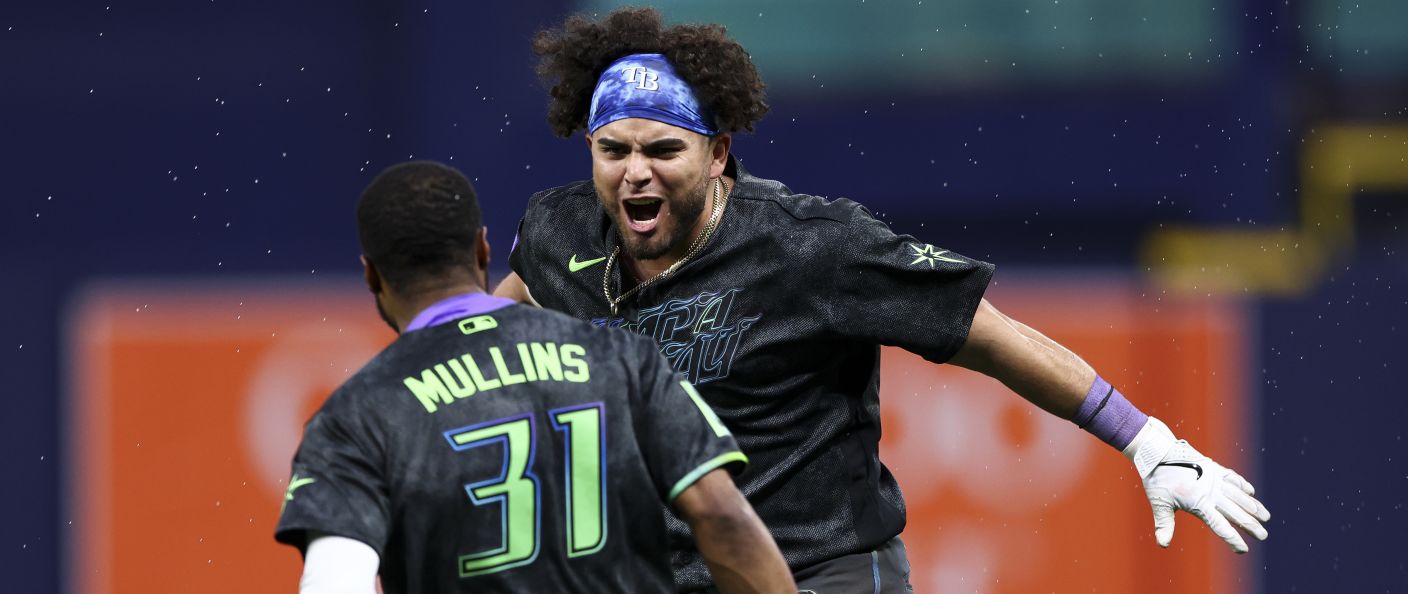 Action du match Rays - Yankees au Tropicana Field.