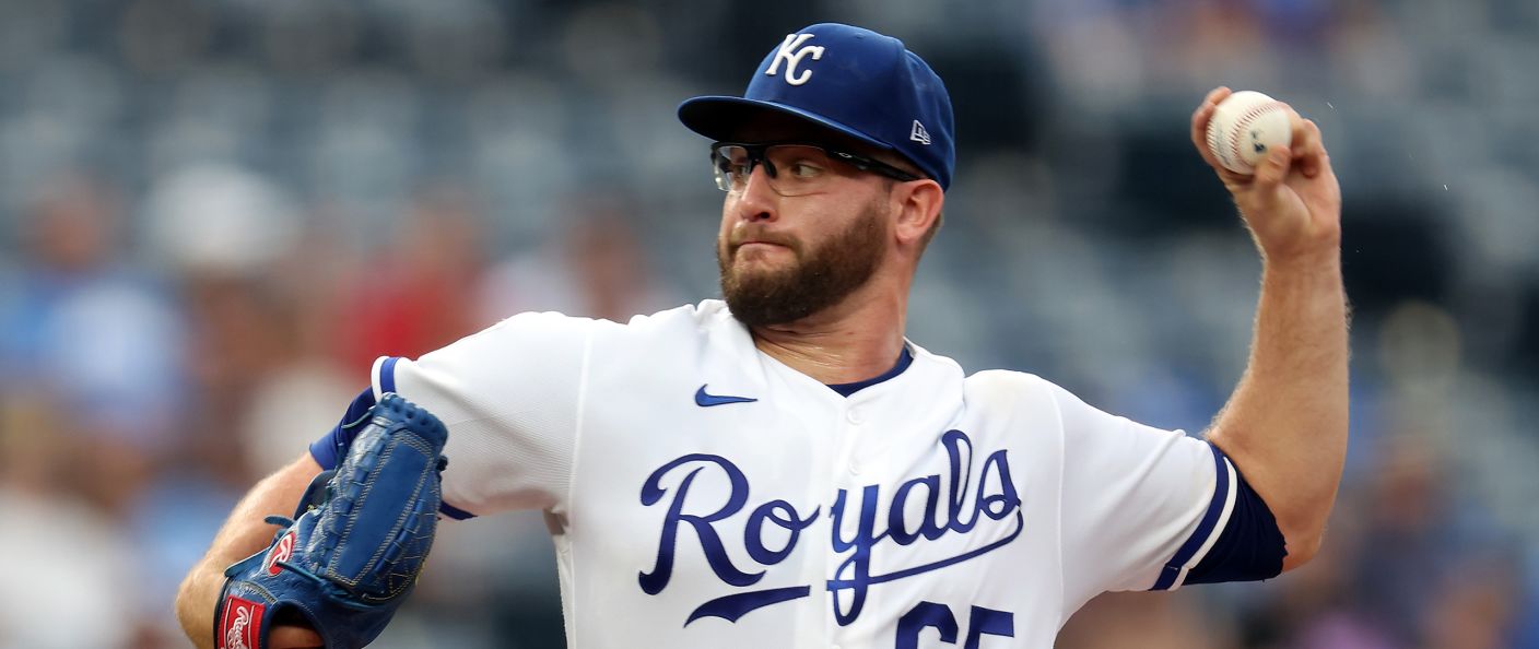 Action du match Royals - Twins au Kauffman Stadium.