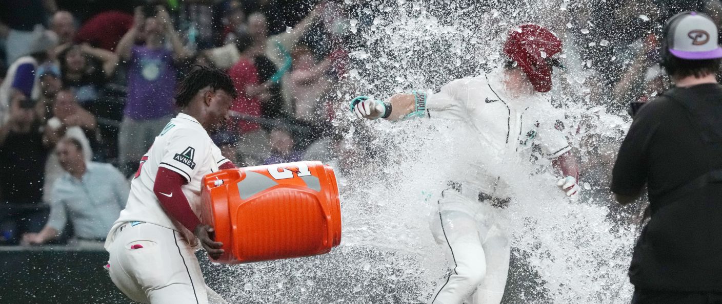 Action du match Diamondbacks - Marlins au Chase Field.