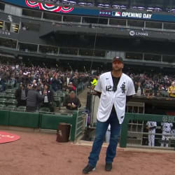 THIS JUST IN: A.J. Pierzynski (@aj_pierzynski_ft) is throwing out the  ceremonial first pitch on April 3!