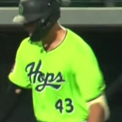 Hillsboro Hops Game Worn Jersey - Lime