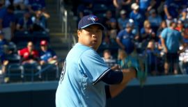 Men's MLB Toronto Blue Jays Hyun Jin Ryu Nike Powder Blue