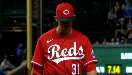 Los Angeles, United States. 17th Apr, 2022. Cincinnati Reds Brandon Drury  (22) during a MLB baseball game against the Los Angeles Dodgers, Sunday,  Apr. 17, 2022, in Los Angeles. The Dodgers defeated