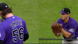 Colorado Rockies' call-up RHP Chad Smith for his MLB debut