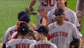 Boston Red Sox Pitcher Justin Garza delivers a pitch during a MLB