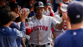 Rafael Devers #11 Boston Red Sox at Pittsburgh Pirates August 17