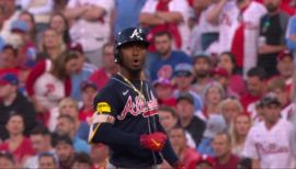 Ozzie Albies Atlanta Braves 2021 World Series Champions Player In Trop FOCO