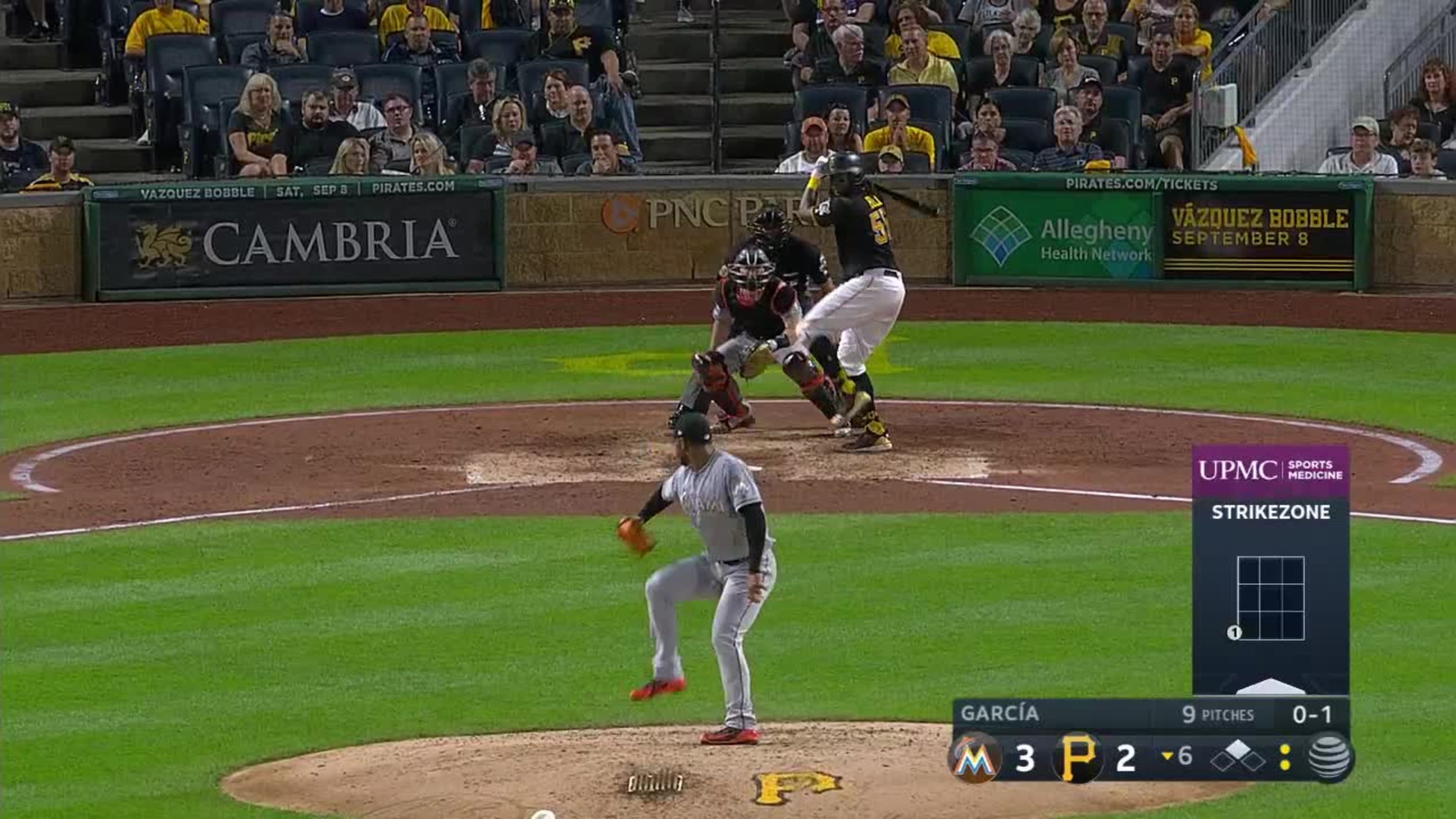 Josh Bell playing in Indianapolis' outfield - Bucs Dugout