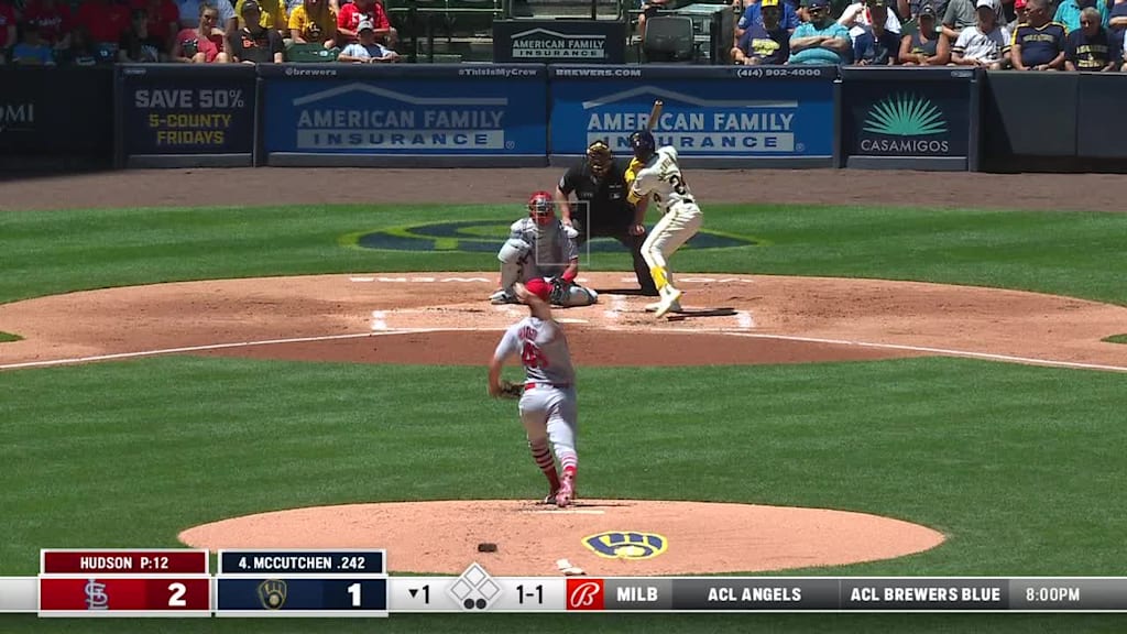 Dakota Hudson Ball To Andrew Mccutchen 06 23 22 Mlb Com