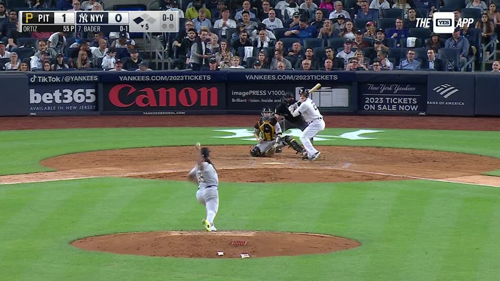 WATCH: Bader RBI Single Gives Yankees Lead in First Game with New