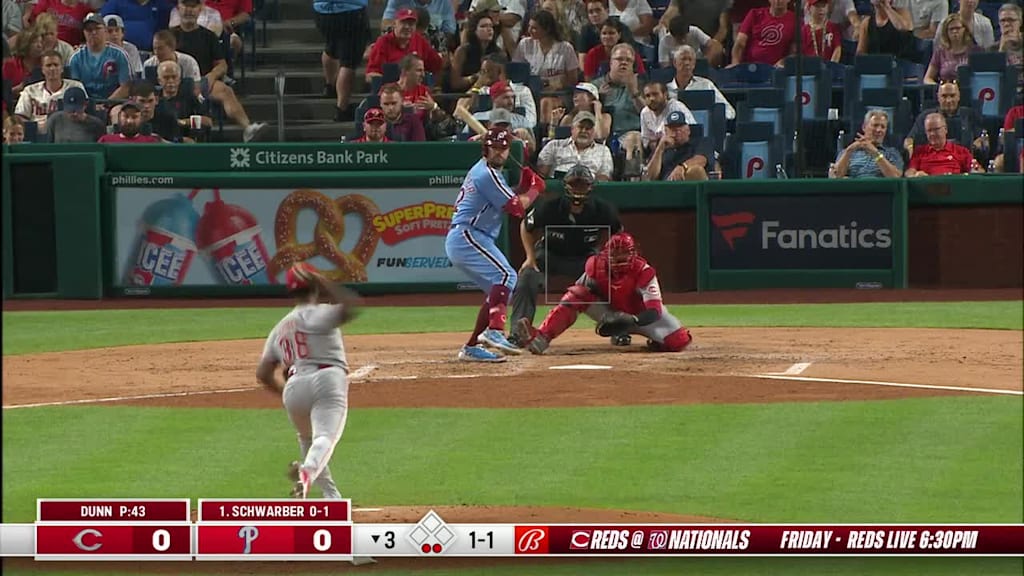 Philadelphia Phillies Kyle Schwarber Game-Used Ball Swatch Frame