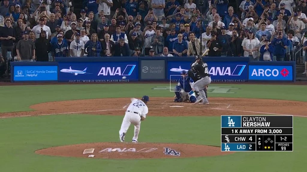 Clayton Kershaw's 3,000th strikeout | 07/02/2025 | Los Angeles Dodgers