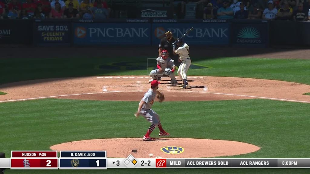 Jonathan Davis Singles On A Line Drive To Center Fielder Dylan Carlson Jace Peterson To 2nd 06 23 22 Mlb Com Jonathan Davis Singles On A Line Drive To Center Fielder Dylan Carlson Jace Peterson To 2nd 06 23 22 Mlb Com
