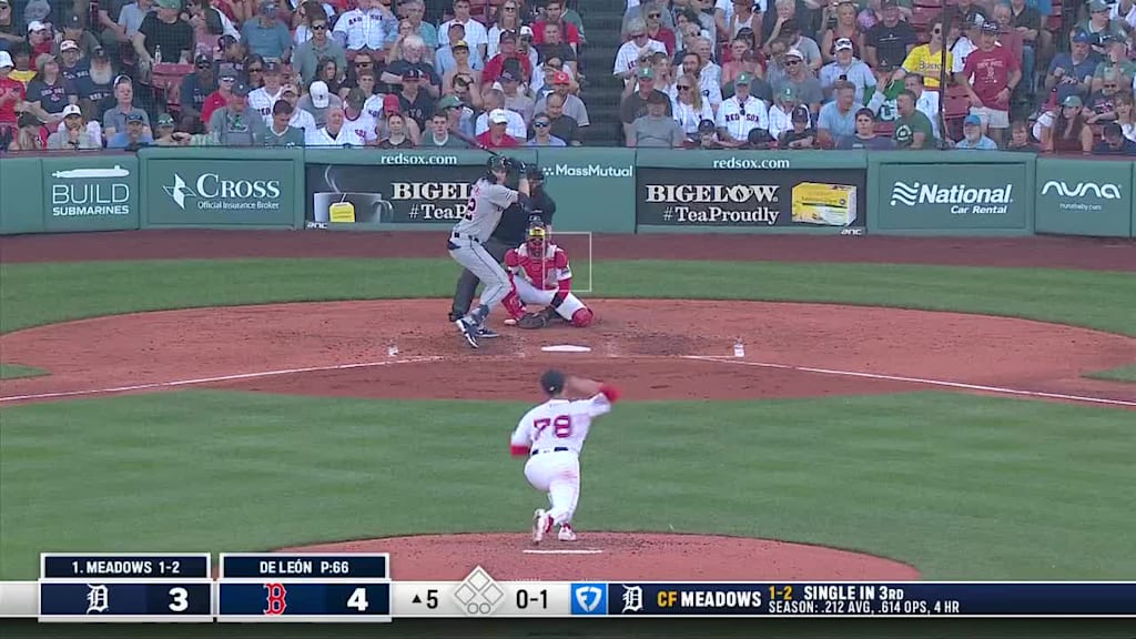 Jarren Duran nabs Parker Meadows at second | 09/28/2025 | Boston