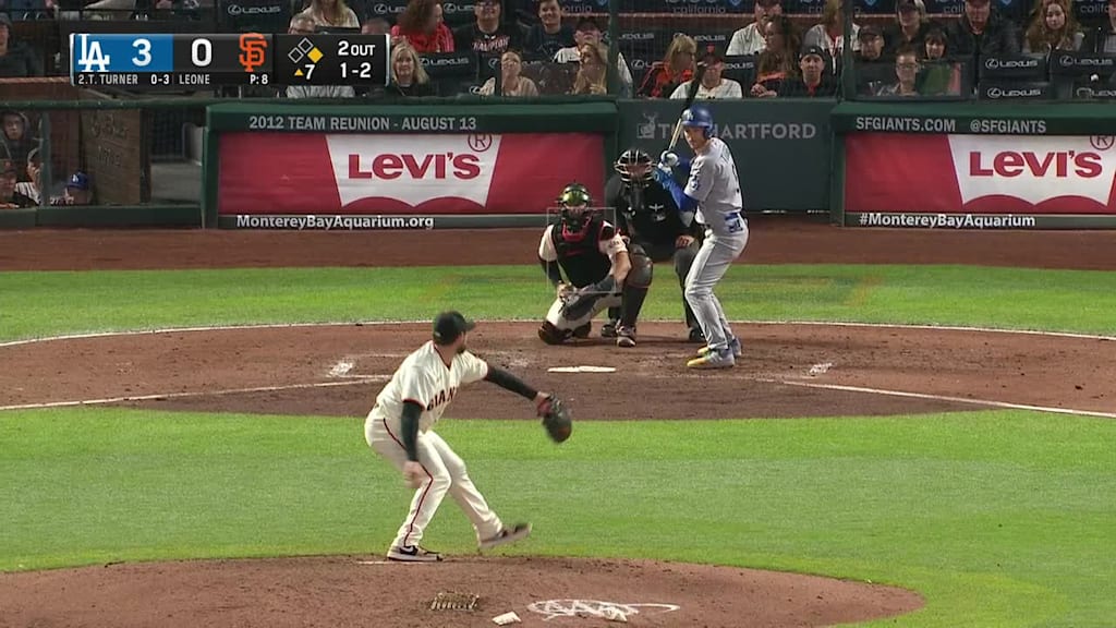 Trea Turner strikes out swinging.