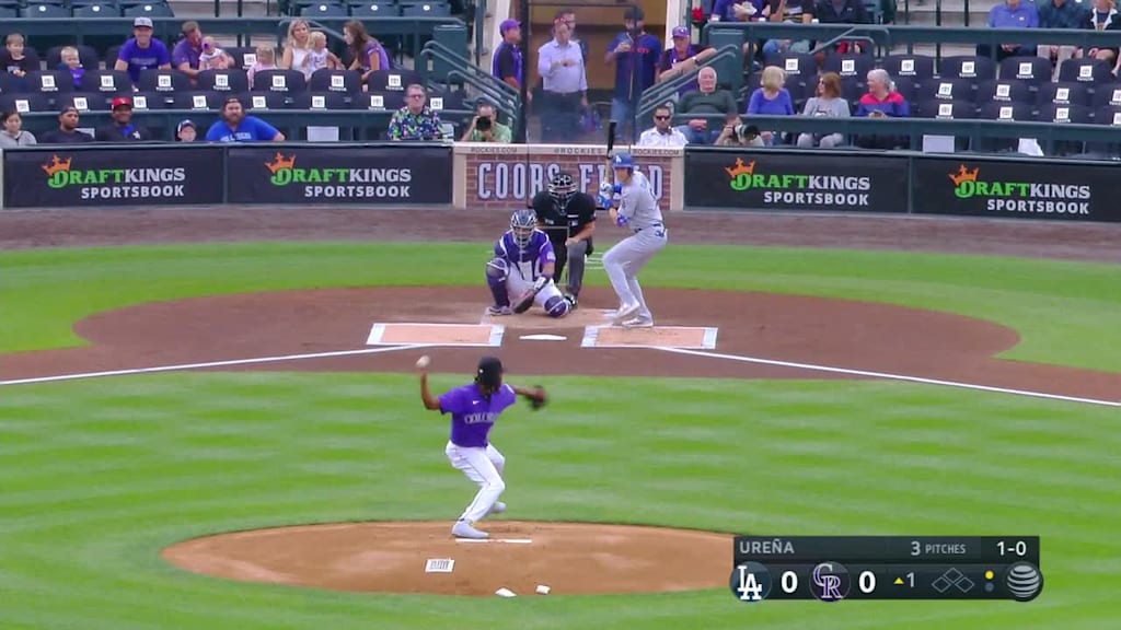 Jose Urena Ball to Trea Turner