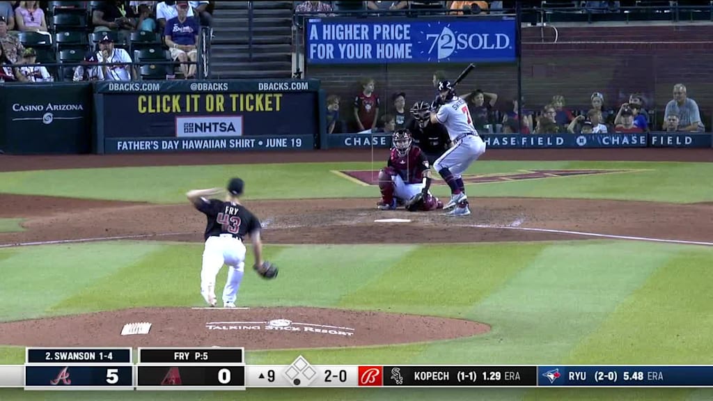 Paul Fry Ball to Dansby Swanson, 06/01/2022