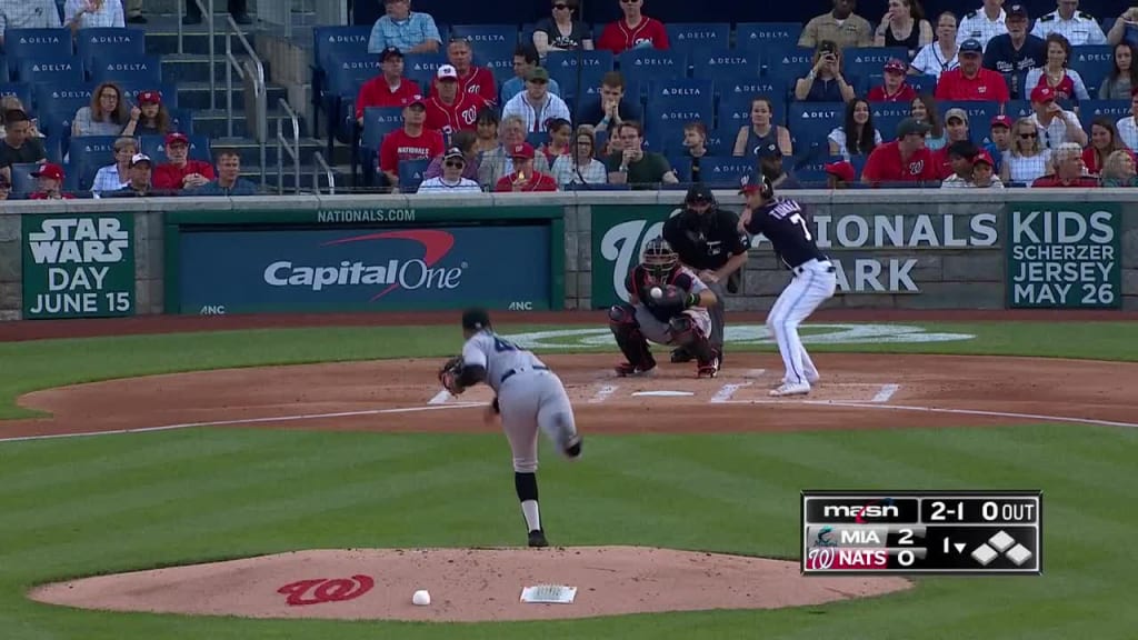 Trea Turner grounds out, third baseman Brian Anderson to first baseman Neil Walker.