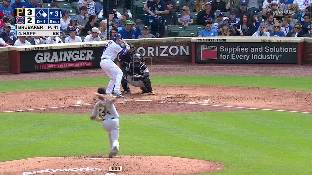 Pittsburgh Pirates' Yoshi Tsutsugo, grounds out during the second