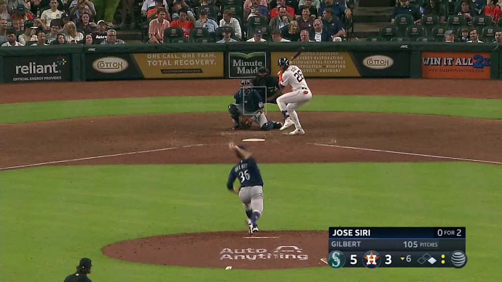 Logan Gilbert Swinging Strike to Jose Siri