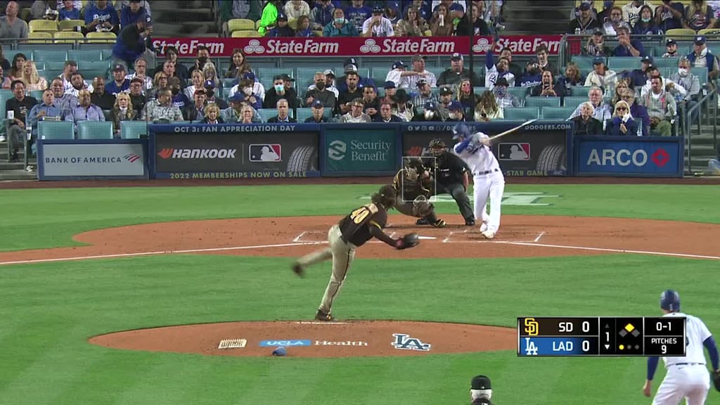 Ryan Weathers Foul Tip to Trea Turner