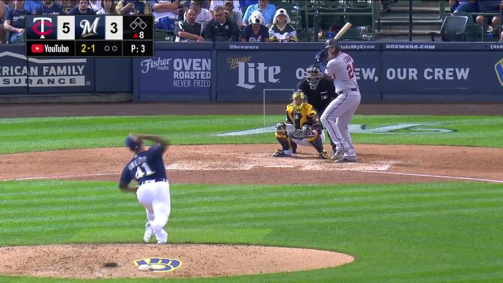 C.J. Cron hit by pitch., 08/14/2019