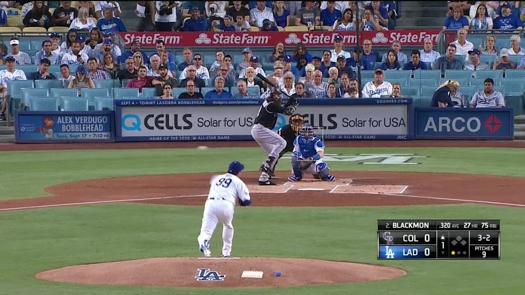Charlie Blackmon walks