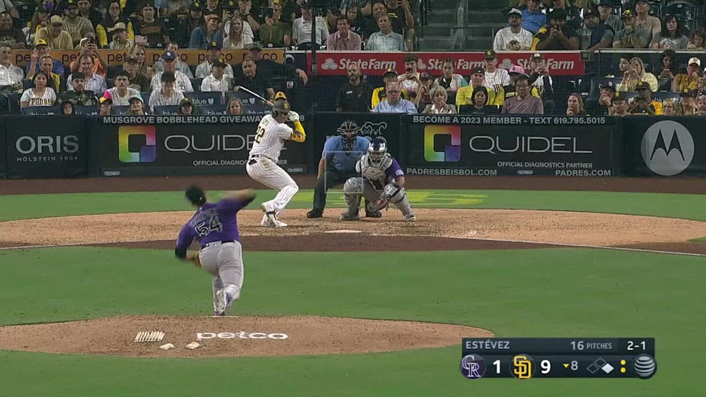 Slam Diego for Juan Soto! Let's go, @juansoto_25! Don't forget to FOLLOW  👉🏽 @padresblogger for more San Diego Padres content. #juansoto…