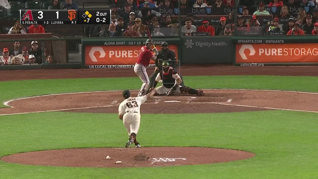 Mauricio Llovera of the San Francisco Giants pitches in the top of