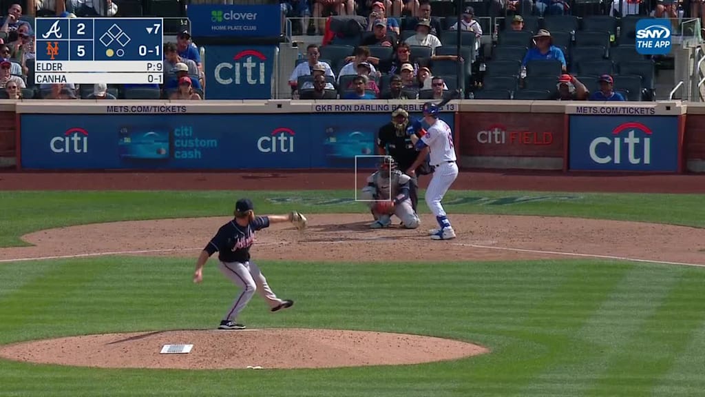 Mets' Mark Canha hit by pitch & laughs it off!