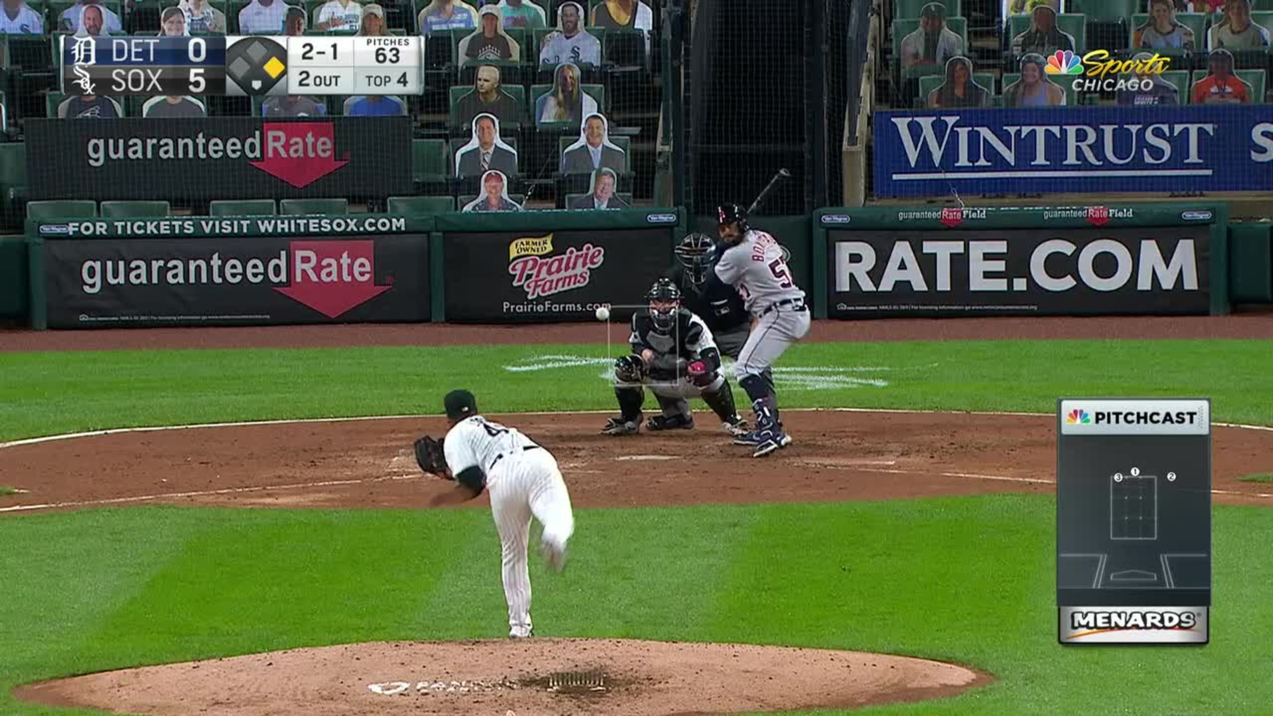 Bonifacio doubles (3) on a fly ball to right fielder Nomar Mazara