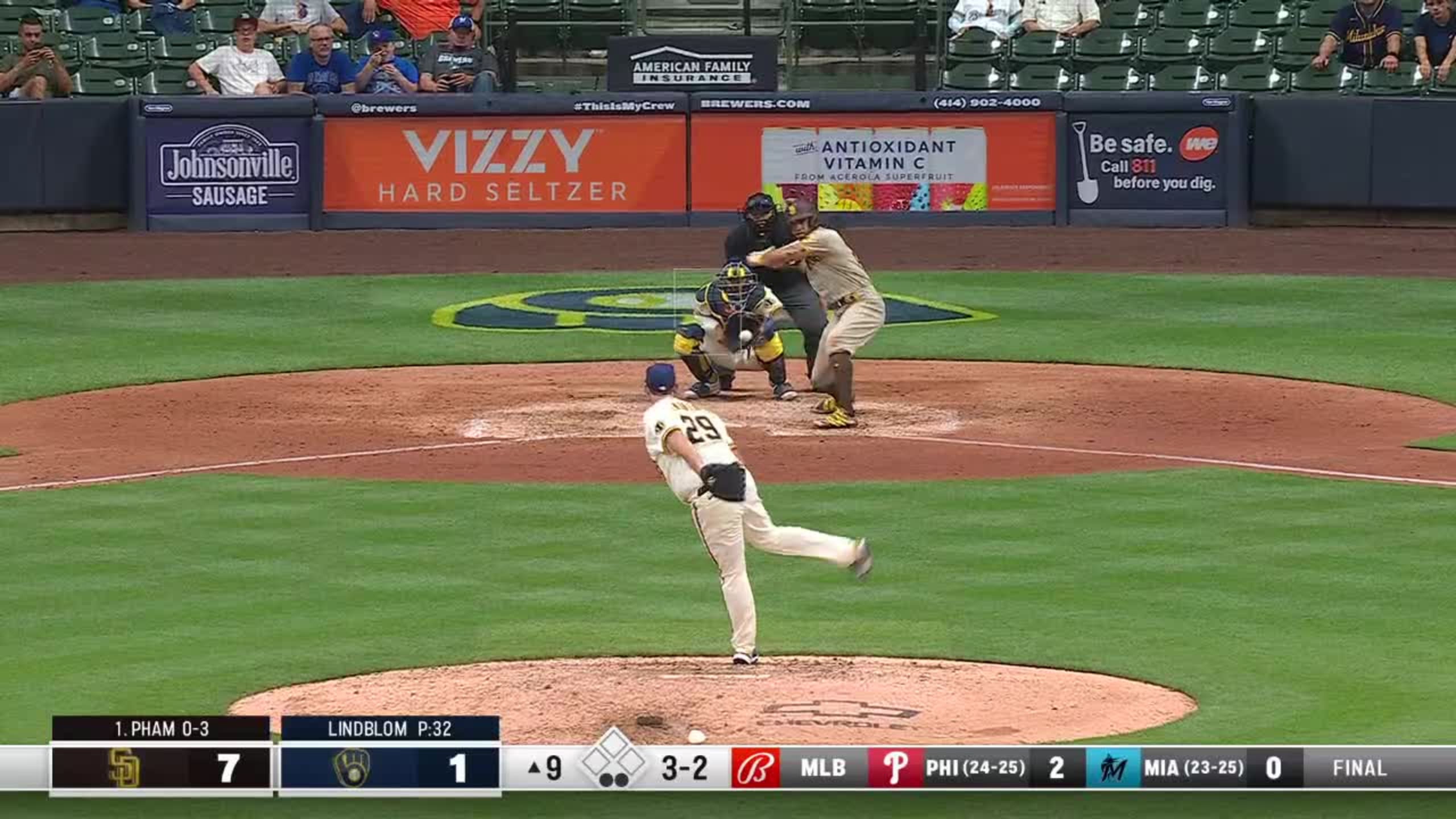 Tommy Pham called out on strikes.