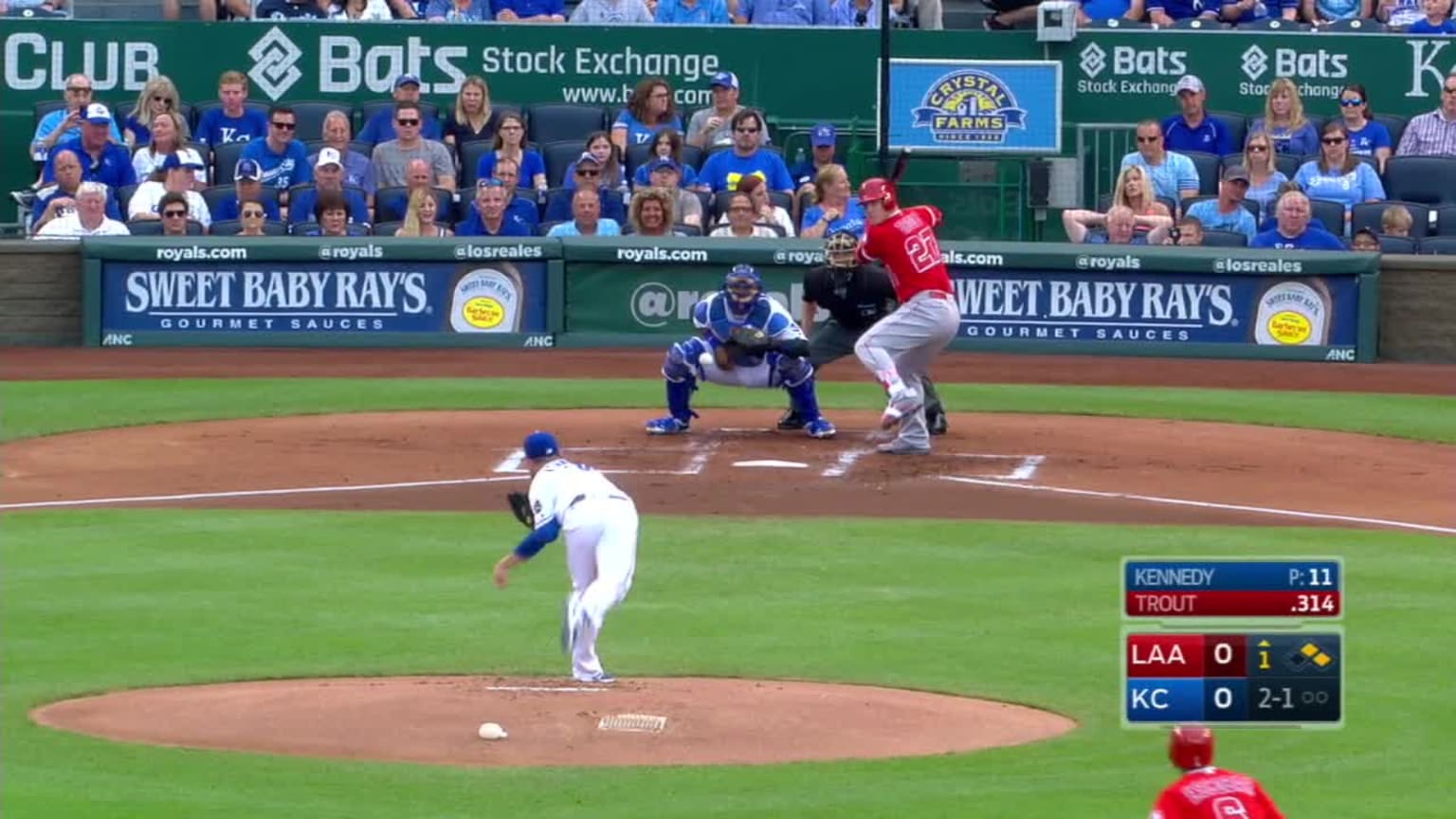 Ian Kennedy Ball to Mike Trout | 07/25/2016 | Arizona Diamondbacks
