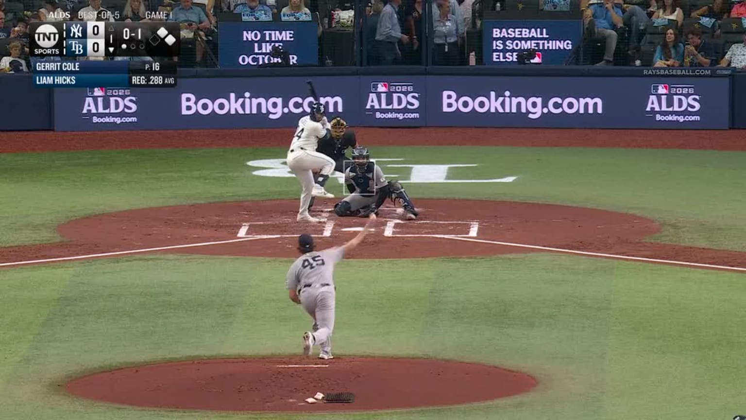 Transaction Menu Icon Liam Hicks flies out to left fielder Cody Bellinger. | 10/03/2026 | MLB.com
